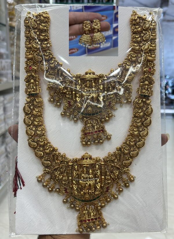 ANTIQUE TEMPLE JEWELLERY SET